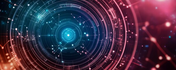 Obraz premium Horoscope technology, zodiac AI interface, holographic displays, cosmic data flow