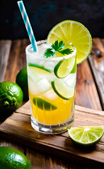 mojito cocktail with lime