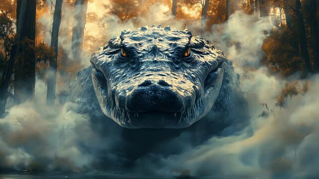 big crocodile, animal extinction