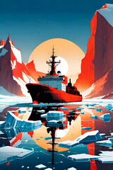ship in the sea