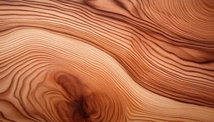 Fototapeta premium Close-Up of Natural Wood Grain Pattern. Swirling Organic Lines and Warm Tones Creating a Hypnotic, Abstract Texture with Rich, Earthy Browns and Delicate Light Striations of Timber