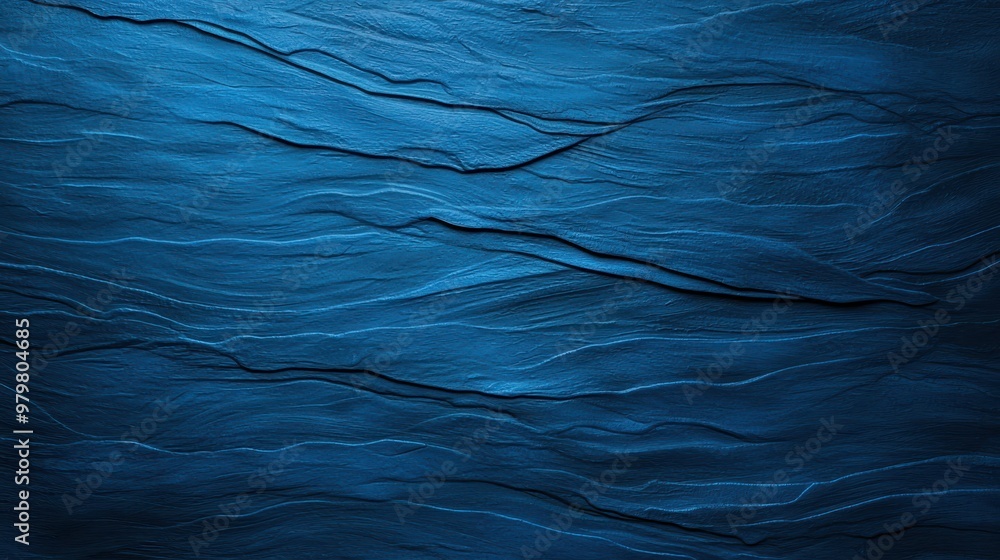Poster Elegant deep blue texture with subtle waves, perfect for backgrounds and abstract designs.