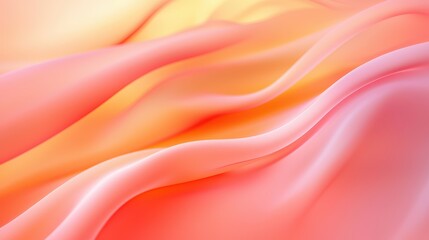 Soft and flowing fabric texture in warm pink and orange hues, perfect for backgrounds, textiles, or artistic compositions.
