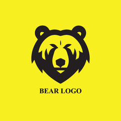 bear logo simple vector illustration