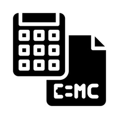 calculator glyph icon