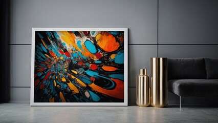 Captivating forms and rich textures merge to define this visually stunning abstract artwork