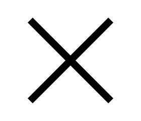 Cross icon, X. Illustrations vector. 