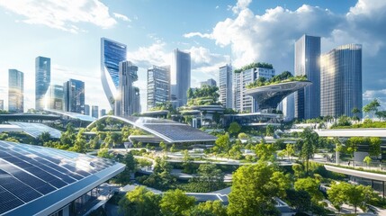 Eco-Friendly Cityscape: Sustainable Living
