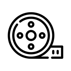 film projector reel line icon