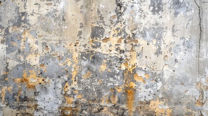 Obraz premium Aged concrete wall with textured surface as backdrop Full view with space for text