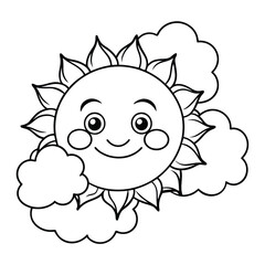  Hand drawn kawaii coloring book 