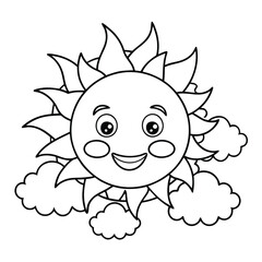 Fototapeta premium Hand drawn kawaii coloring book 