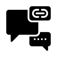 Fototapeta premium chat glyph icon