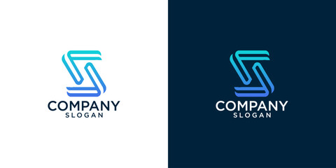 letter s abstract monogram logo vector design	