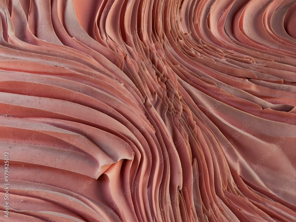 Poster pink parallel lines forming a wavy pattern.