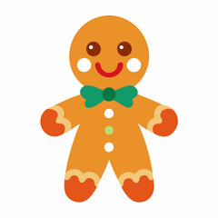 Obraz premium Delightful gingerbread man illustration in vector, cartoon, clipart, and line art styles.