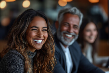Fototapeta premium Smiling Friends: A Portrait of Joy and Connection