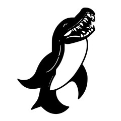 Naklejka premium illustration of a cartoon crocodile