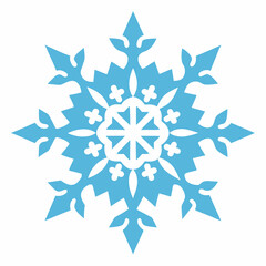 Snowflake Pattern Vector Illustration - Cartoon, Clipart & Line Art Design