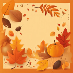 Beautiful autumn illustration background