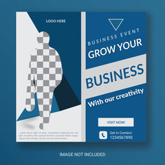 Creative Business Social Media Post Layout With White Background. With Free Mock-Up