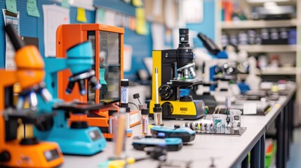 Microscopes in a Laboratory Setting