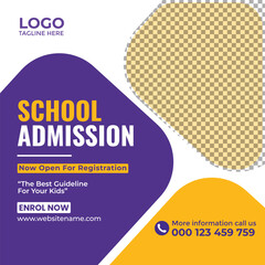 School admission social media banner design