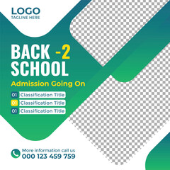Back to school social media post banner template