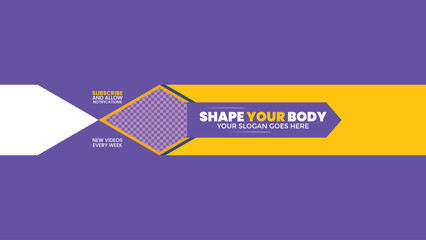 Youtube channel banner template Youtube channel cover art