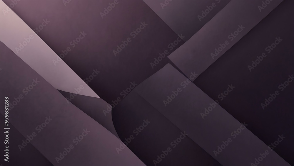 Poster purple gradient rectangular shapes in a diagonal layout.