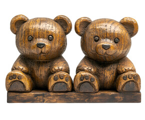a wooden bear figurines. 
