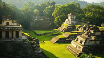 Ancient Mayan Ruins in the Jungle