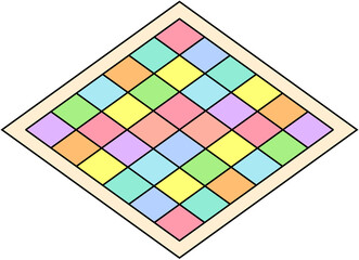 추석 보자기 테이블보 조각보 일러스트