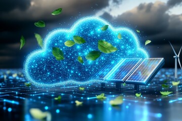 Fototapeta premium The Sustainable Cloud, Digital Sustainability and Green IT