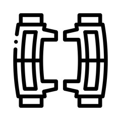 brake pads line icon