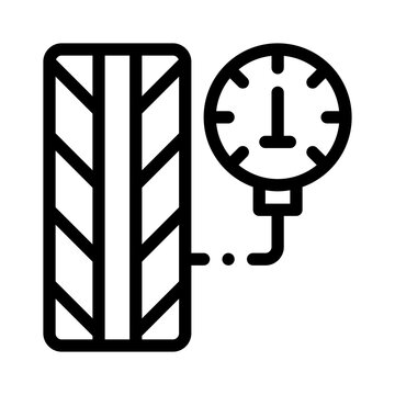 tire pressure gauge black outline clip art preview