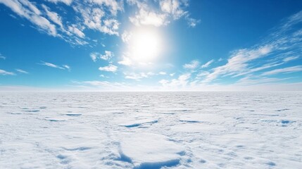 Fototapeta premium Polar ice desert, Arctic freeze, cold expanse --ar 16:9 .