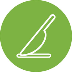Knife single isolated icon with outline style icon on white background
