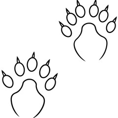 Clawed Footprints Trail - Creature Passed Vector Art