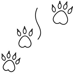 Clawed Footprints Trail - Creature Passed Vector Art
