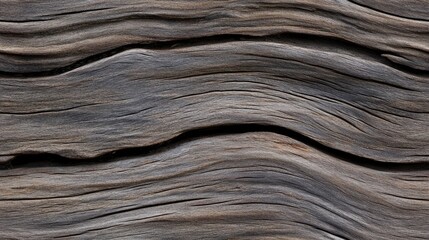 Fototapeta premium Experience the rich, abstract patterns of a weathered driftwood surface showcasing intricate textures and aged wood grains