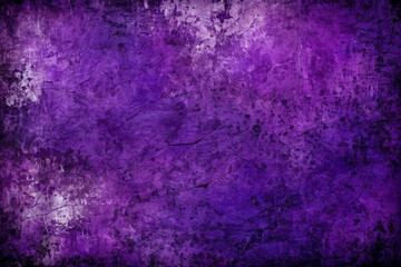 Vivid grunge purple texture with worn appearance and darkened edges, abstract contemporary background. For modern art, decoration, banner, Halloween design, artistic application, advertising, backdrop