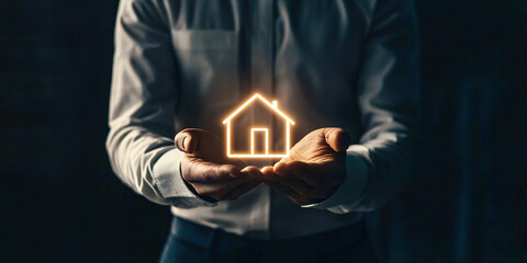 A small model of a house in your hands