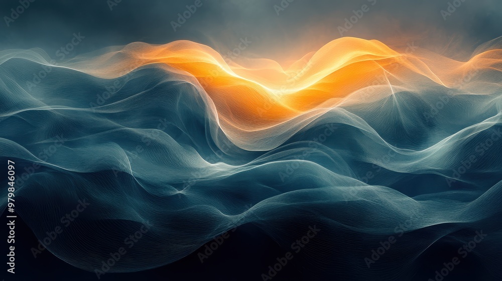 Poster subtle abstract patterns with a blend of soft tones and shadows for a calming visual experience.