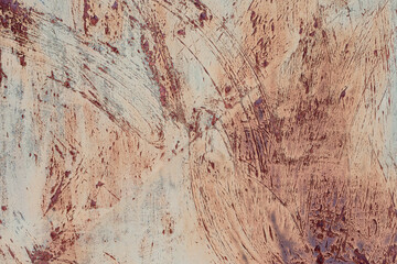 Old brown tin background with rust spots
