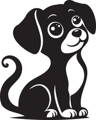 cute dog vector silhouette
