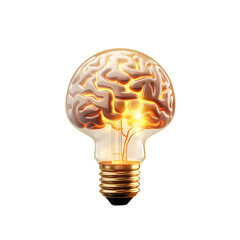 Cognitive Brilliance: Illuminated Brain Bulb