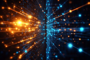 Fototapeta premium The Fragmented Network, The Digital Divide