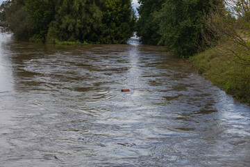 The confluence of the Svratka and Svitava rivers in the city of Brno, Czech Republic.
