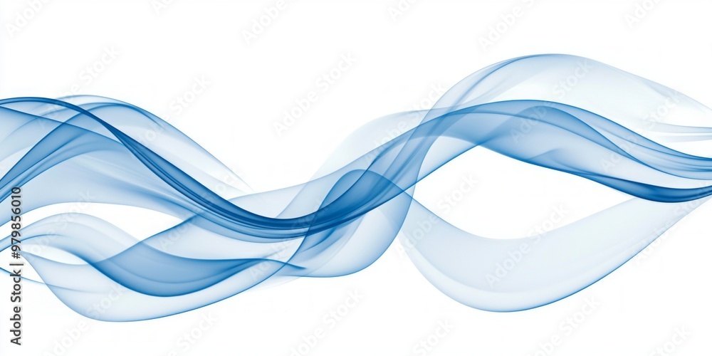 Poster blue smoke elegantly ascends in twisting forms, creating a captivating display of shades and flowing
